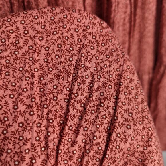 Vintage 60s 70s Martha of Taos Calico Broomstick Skirt Boho Prairie Cottagecore - Picture 11 of 13